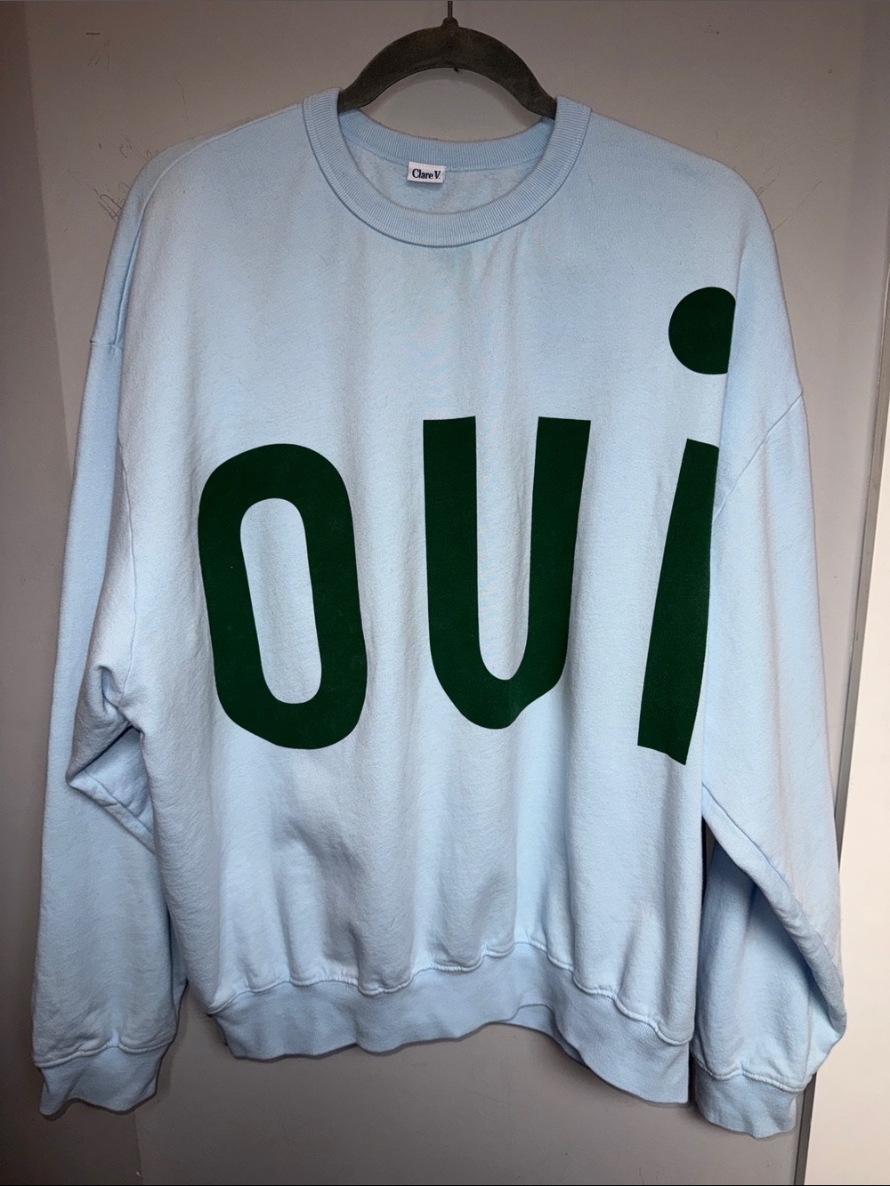 Clare V. Oversized OUI Sweatshirt